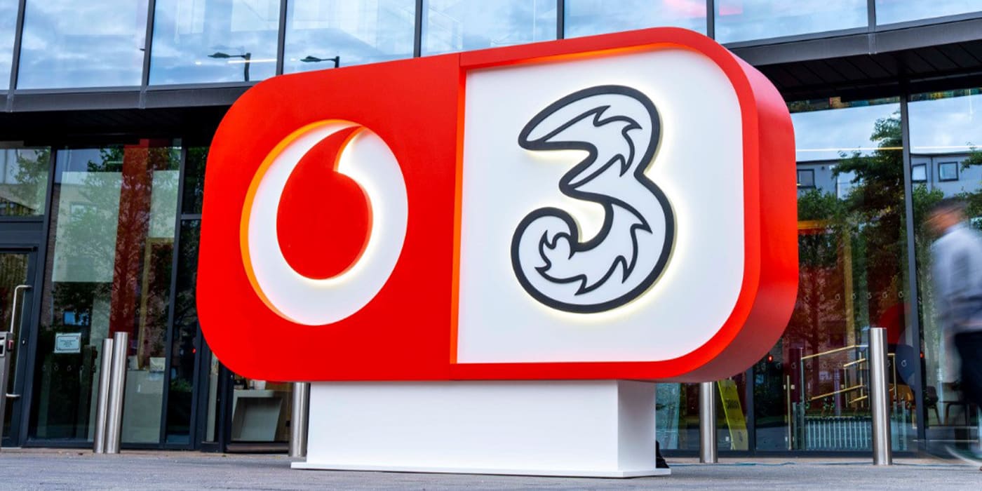 VodafoneThree logo
